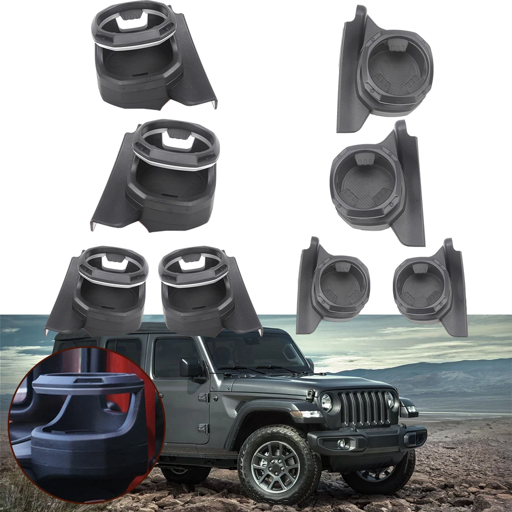 

Автомобильный стеклянный держатель для стакана Jeep Wrangler, держатель для стакана, стеклянная подставка для напитков на передней двери, органайзер, серебристый, карбоновый узор, оконная чашка