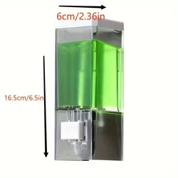 Space - Saving Wall Mounted Soap and Shampoo Dispenser - Easy Installation, No Drilling Required (1pc)