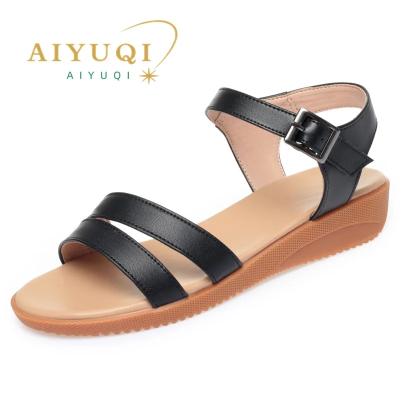 AIYUQI Women Sandals 2024 Summer New Wedge Sandals Women Large Size 41 42 43 Non-Slip Mom Sandals Women