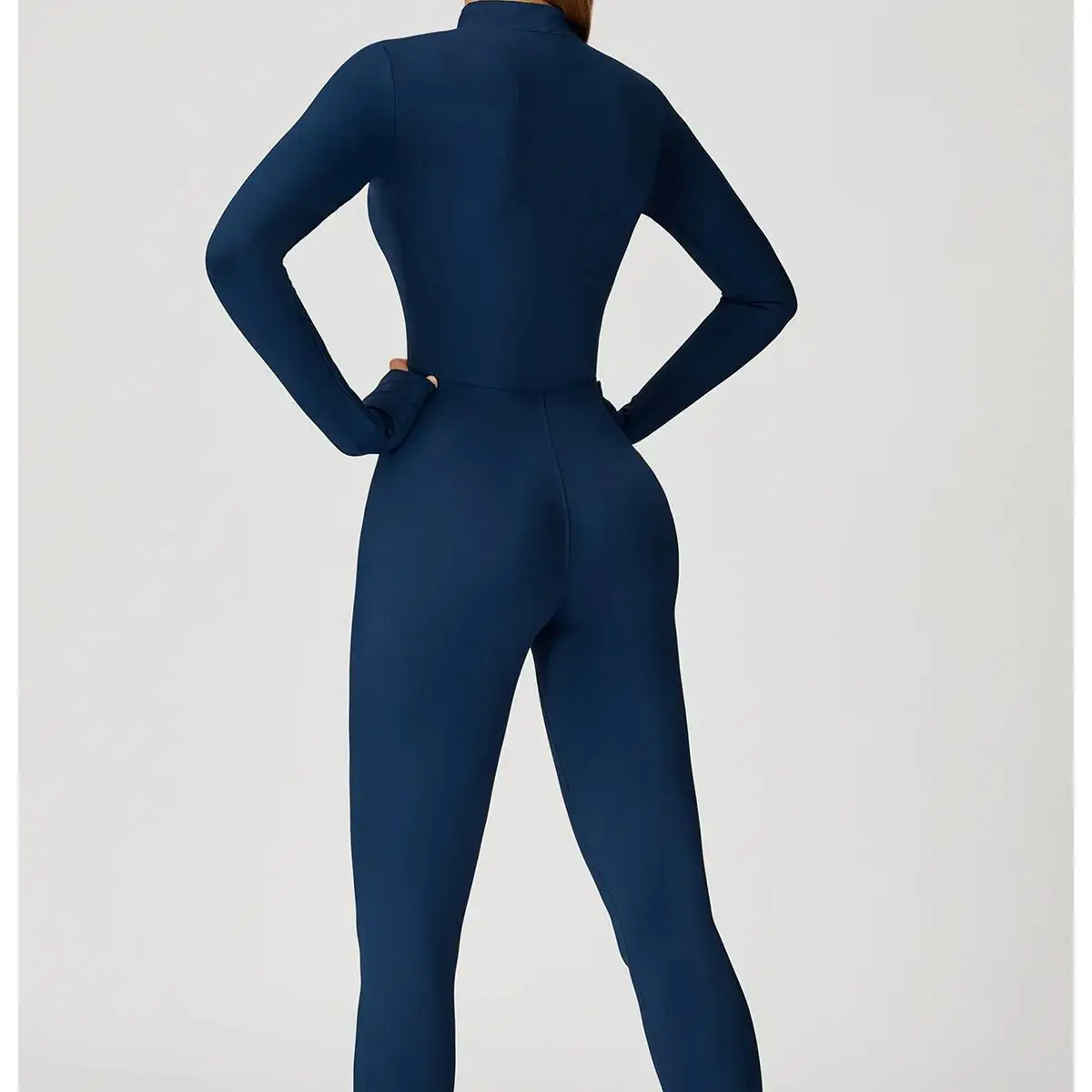 Zip-Front Backless Sculpting Jumpsuit - Premium Activewear