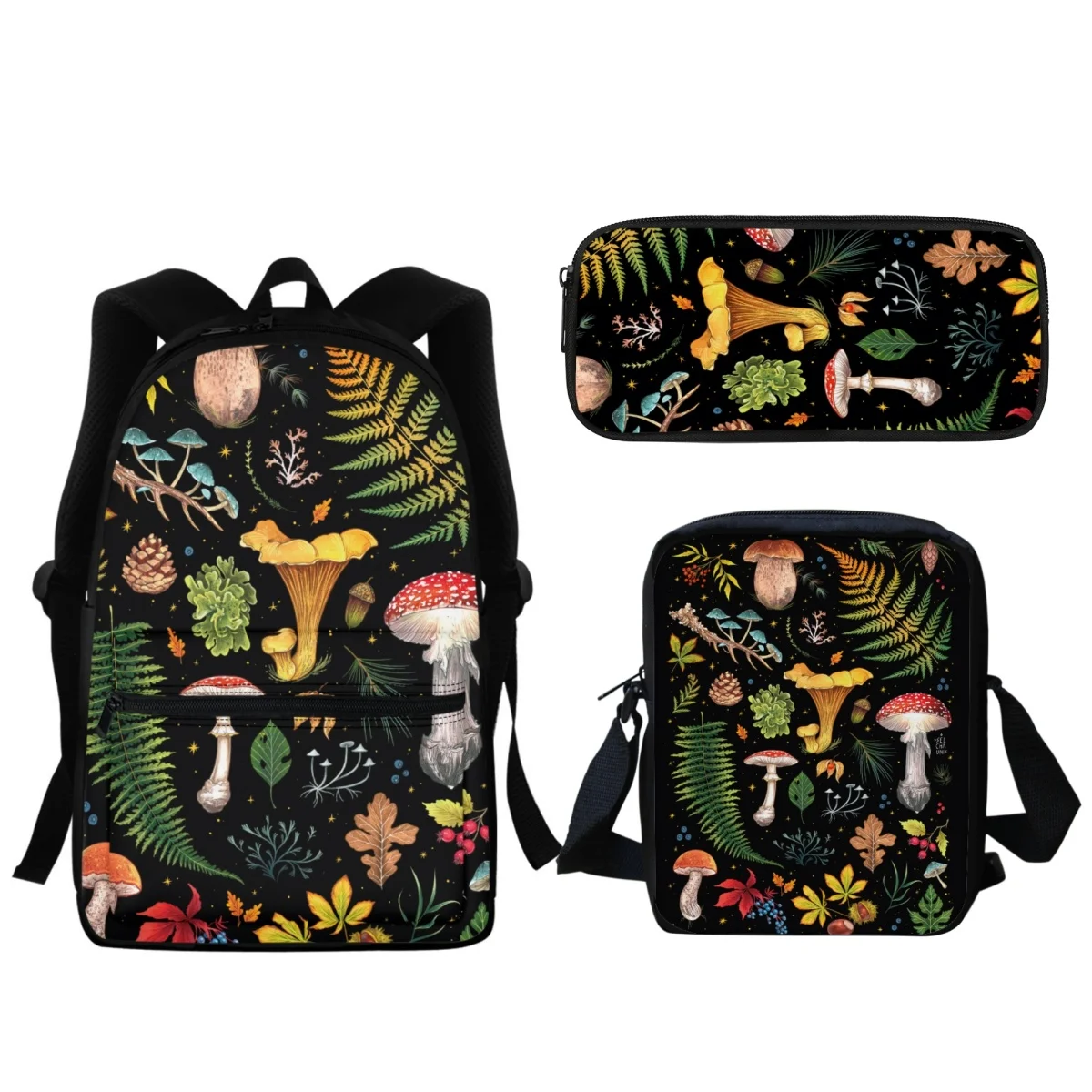 

Fashion Fantasy Mushroom Design School Bag Girls High Quality Travel Zipper Backpack Casual Lunch Satchel Bag Learning Tools