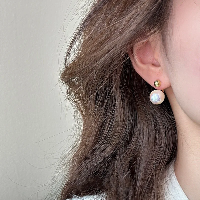 New Fashion Contracted Round Pearl Fine Earrings Joker Sweet Elegant Temperament Women Earrings Wedding Fashion Jewelry New Fashion Contracted Round Pearl Fine Earrings Joker Sweet Elegant Temperament Women Earrings Wedding Fashion Jewelry