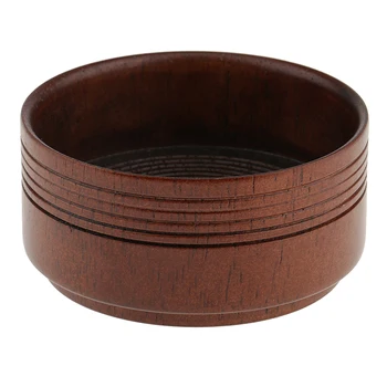 Ciotola per pennello da barba per uomo Sapone da barba per barba da barbiere retrò in legno 1