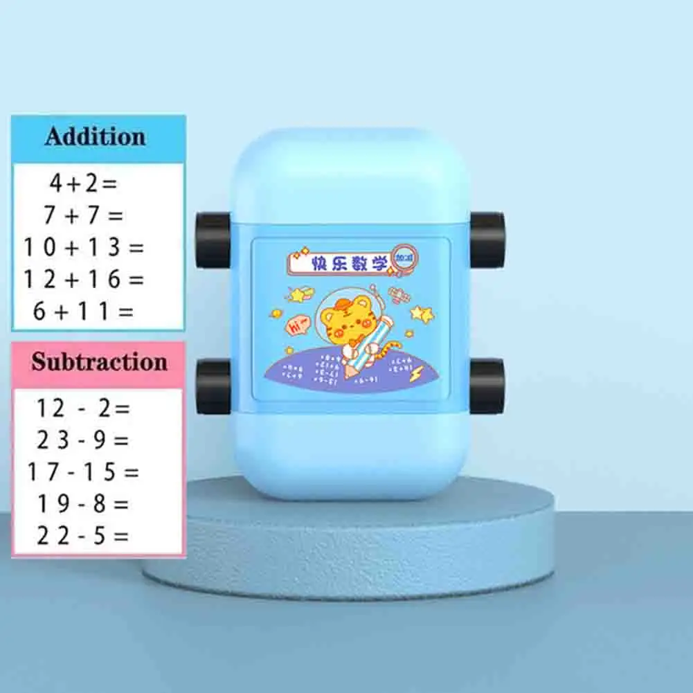 

Small Double Head Math Roller Stamps With 100 Teaching Math Questions For Children Boy Girl