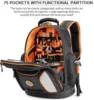 75 Pockets & Loops Heavy Duty Tools Organizer Bags/HVAC Tool Carrier for Eelectrician/Construction Work with Molded Base and Com 4