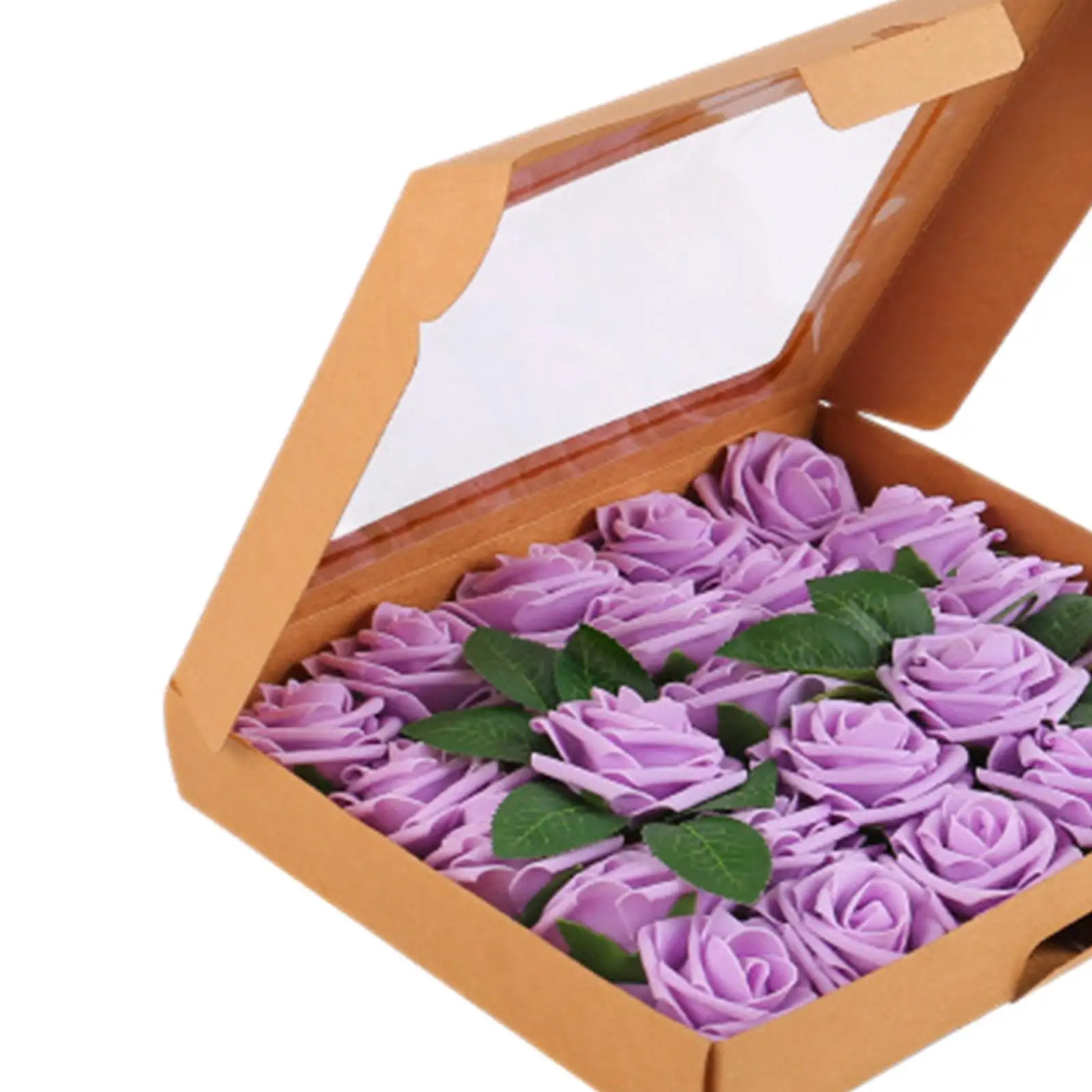 Artificial Rose Box Rose Bouquet Floral Arrangements Valentine`s Day Gift Silk Flowers for Anniversary Bridal Shower Mom