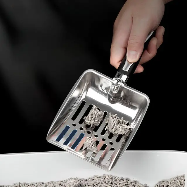 Stainless Steel Cat Litter Scoop Kitty Scooper for Pets Supplies Rabbits 3