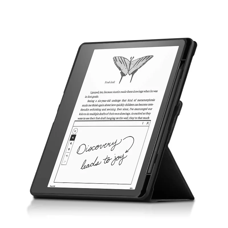 Étui pour Kindle Scribe, 10.2 pouces, version 2022, porte-stylo intégré,  couverture de livre légère en cuir PU avec veille/réveil automatique -  AliExpress