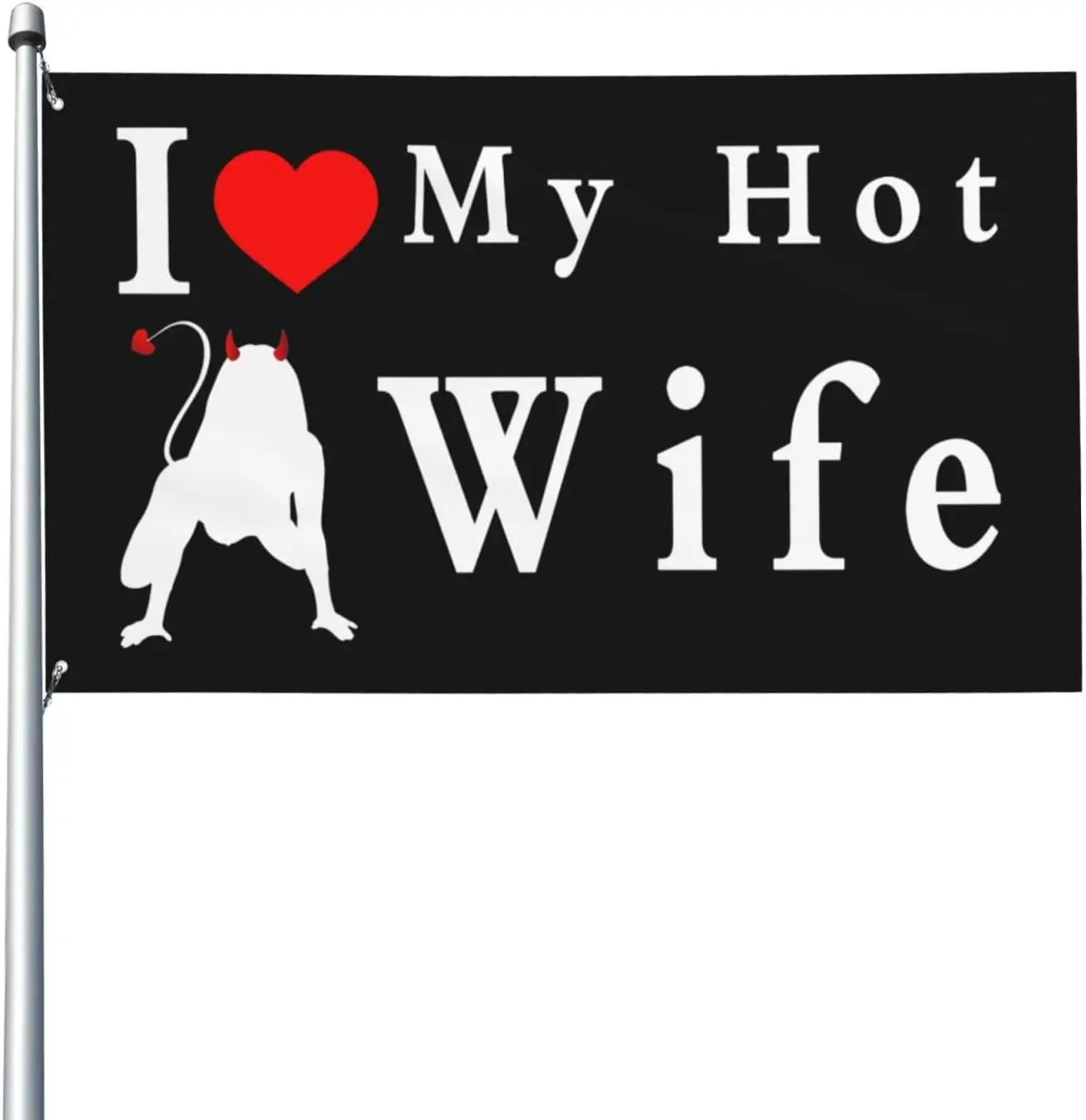 Флаг Flagnshow из 100% полиэстера «Я люблю мою горячую жену»