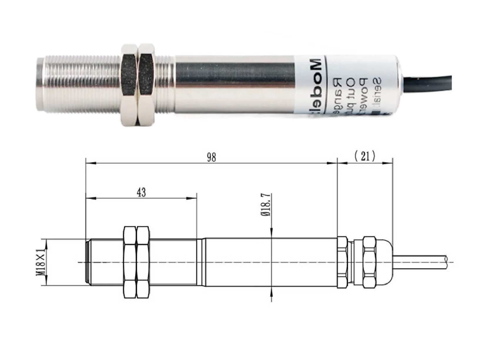 Infrared Temperature Sensor 4-20mA 0-5V 0-10V RS485 Output Industrial Non-Contac