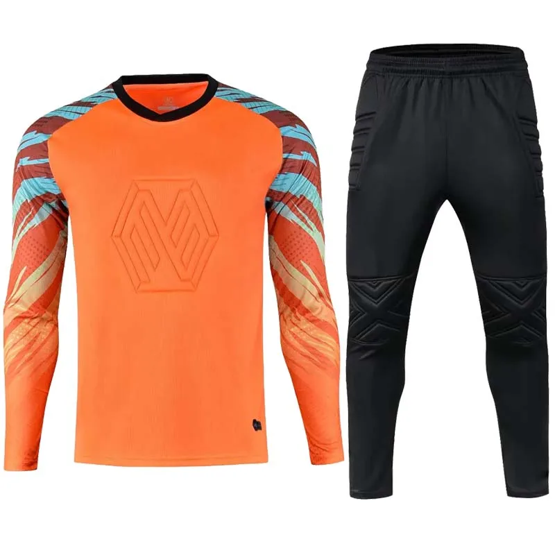 Football Uniform Sports Uniform Sets Adult Kids Football Goalkeeper Jerseys Tracksuit Men Soccer Goalie Tracksuit Long Sleeve Uniform Boy Gatekeeper Outfit