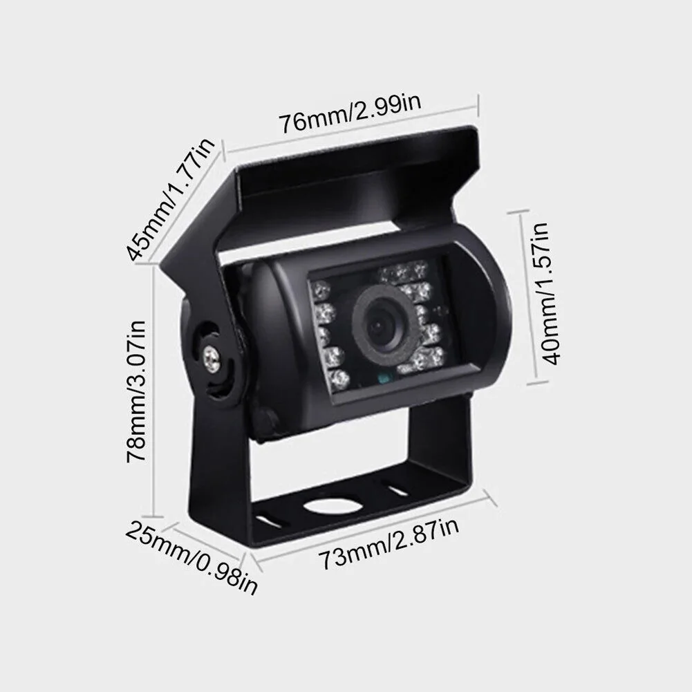 

Brand New High Quality Reverse Camera 4Pin Parking Assistance IR Rear View In-Car PAL Parts RV Reversing Trailer