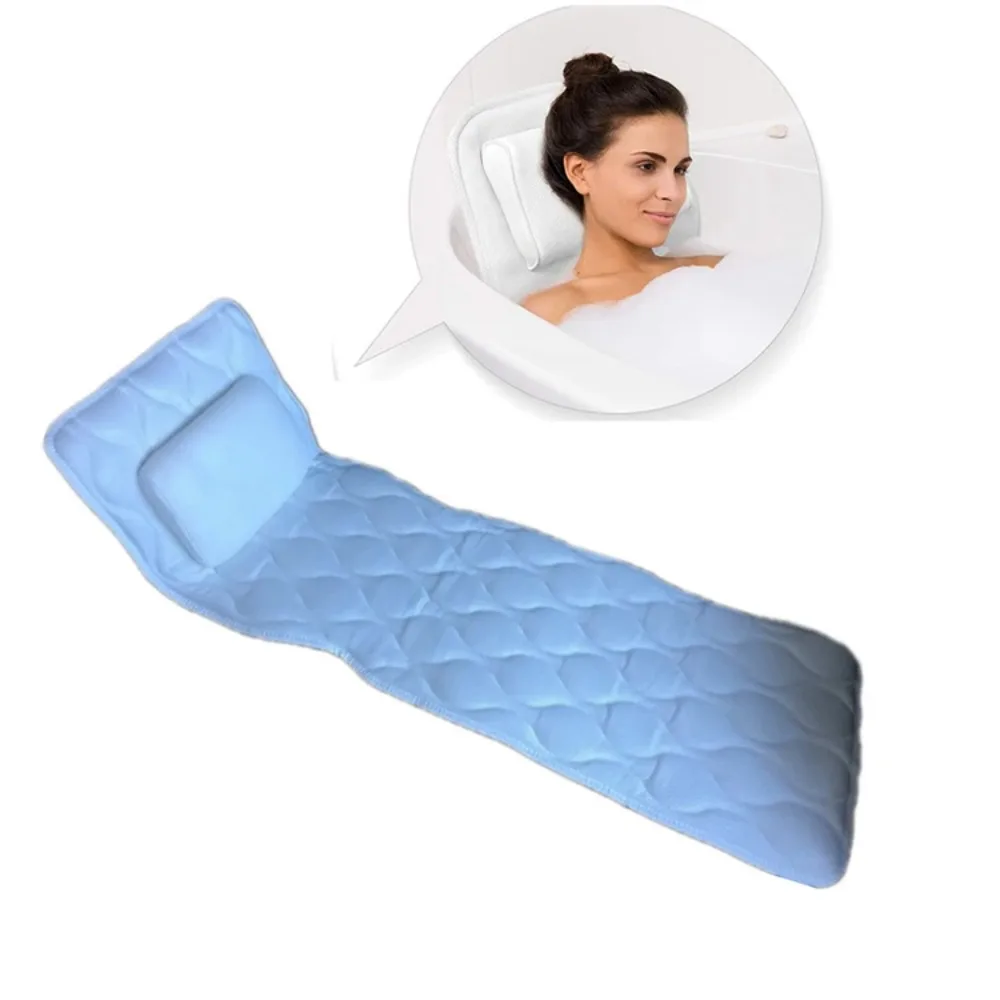 

Full Body Bath Pillow, Non-Slip Bath Cushion for Tub, Spa Bathtub Mattress for Head Neck Shoulder and Back Rest Support