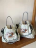Women's Tote Bag Large Capacity Embroidered Shopping Bag Surfboard Lightweight Shoulder Bag Suitable for Commuting Travel Casual Crossbody Holiday Gift