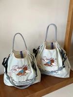 Women's Tote Bag Large Capacity Embroidered Shopping Bag Surfboard Lightweight Shoulder Bag Suitable for Commuting Travel Casual Crossbody Holiday Gift