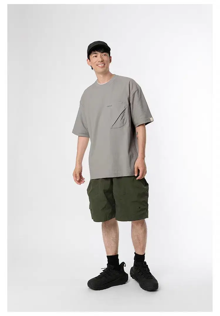 TMCAZ 24ss 3D Dual-Pocket Tee cotton material short sleeve t-shirt loose 3d cut silhouette urban outdoor gorpcore