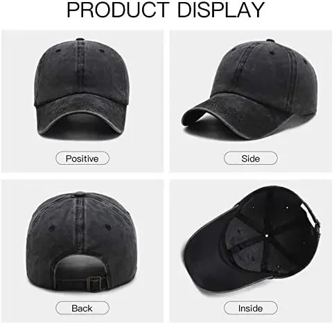 Island Sos Cuba Hat Retro Cotton Cowboy Pack Washed Plain Adjustable for Men Baseball Cap Classic Sports Cotton for Men Women