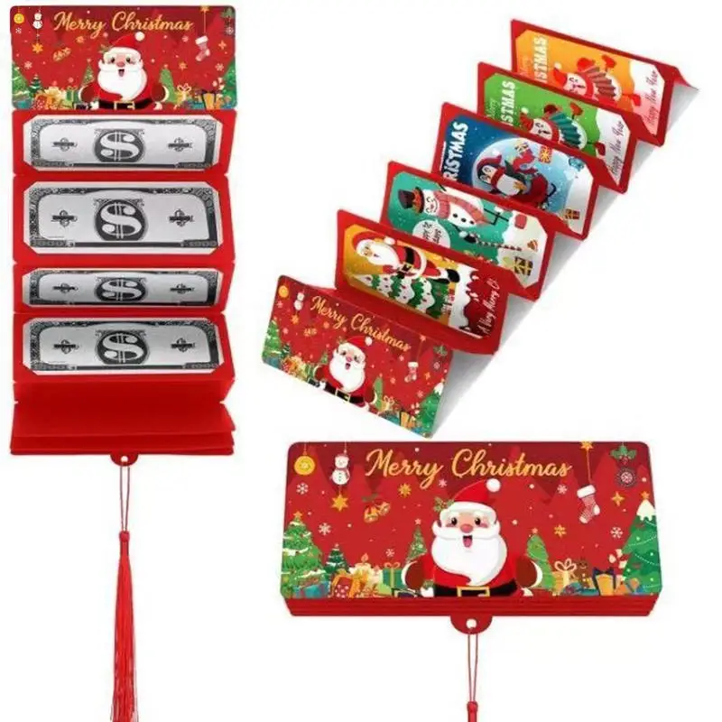 Festive Holiday Money Card - Christmas Party Favor and New Year Gift