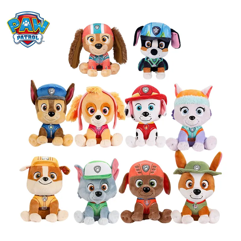 Original Paw Patrol 10 verschiedene Figuren Rex Chase Skye Everest in charakteristischer Schneerettungsuniform 6" 15,2cm Anime-Puppe Plüschtier Kindergeschenk