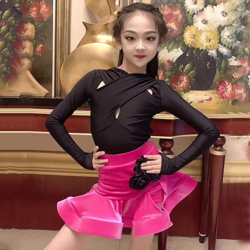 

Child Ballroom Dance Professional Clothes For Girls Performance Latin Dance Costumes Kids Tango Samba Dancing Dresses SL10201