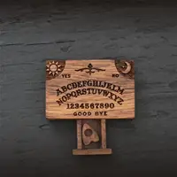 Miniature Spirit Board with Drawer,Miniature Ouija Board,Wooden Handmade Talking Spirit Board with Planchette,Ouija Board Retro 2