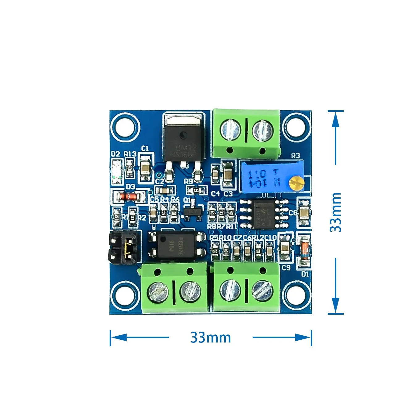 PWM to Voltage Converter Module, 0%-100% to 0-10V Adjustable Signal Converter