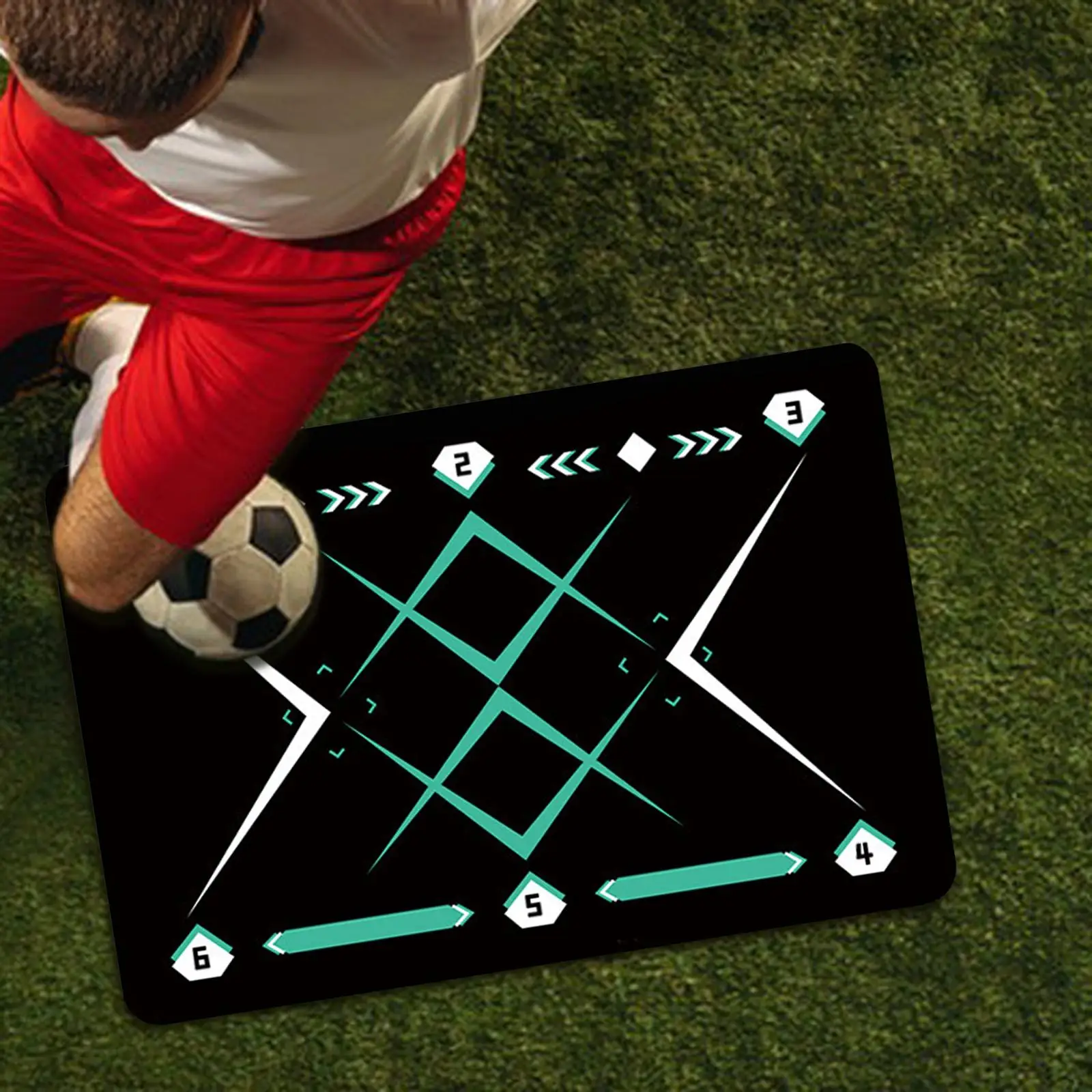 Football Footstep Training Mat Improve Speed and Coordination House Soccer