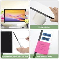 Acrylic Clear Message Board Sticky Memo Board Note Holder Reminder For Computer Monitors Screen Office Desk Accessories 1