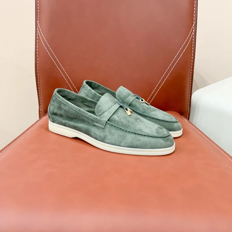 

High quality summer stroll, spring and autumn new flat bottomed Lefu shoes, genuine leather women's shoes, luxury casual shoes,