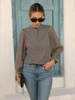 بلوزة شيفون أنيقة للنساء ، تصميم رشيق ، موضة فاخرة ، نظرة أنيقة