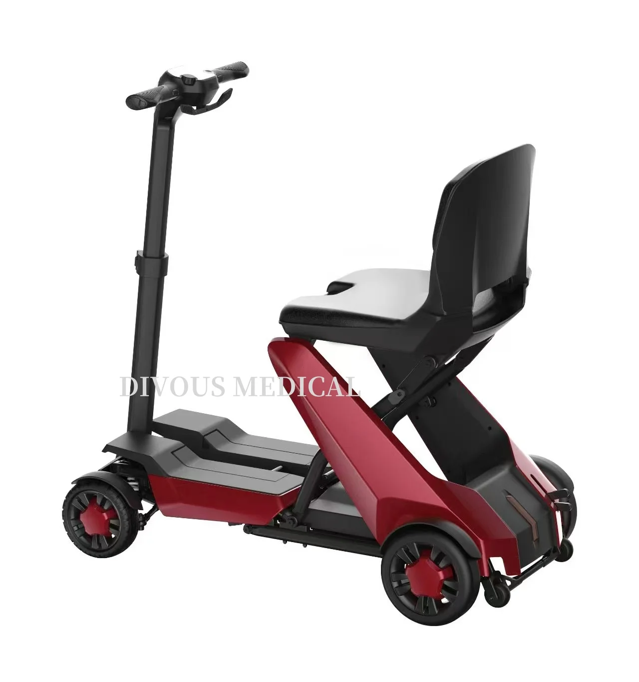 Hot Design Portable Remote Control Folding Mobility Scooter Aluminum Alloy Adult Electric Car Four Wheeler Walking Aids