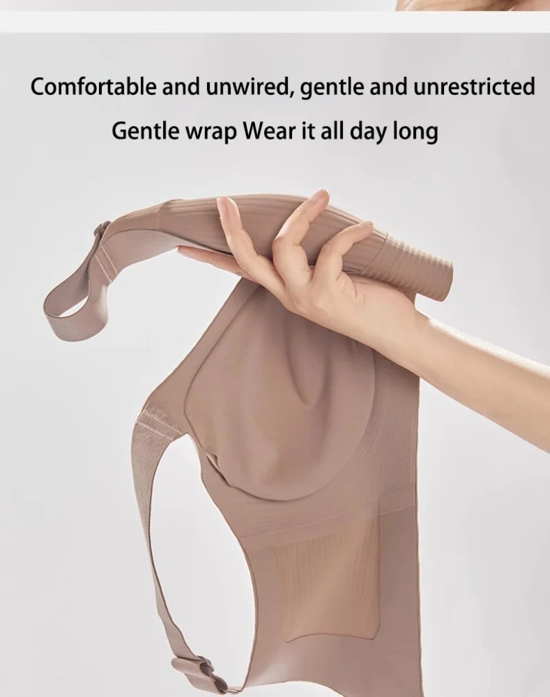 Plus Size Women Seamless Bras Sexy V Waist Brassiere Padded Wireless Soft Sleepwear Female Solid Breathable Underwear Lingerie