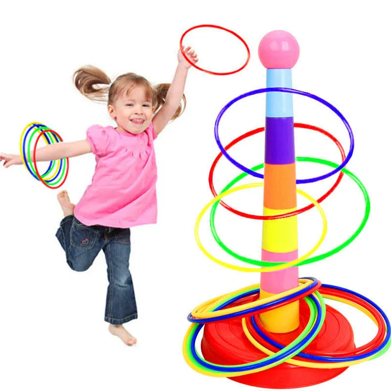 

Children Outdoor Fun & Toy Sports Circle Ferrule Stacked Layers Game Parent-Child Interactive Ferrule Throwing Game Kids