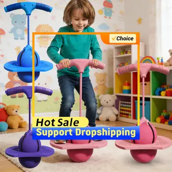Bounce Pogo Jump Trick Board with Handle Pump High Jump Toy Balance Jumping Ball Safe Fun for Kids Balance Coordination Fitness 2