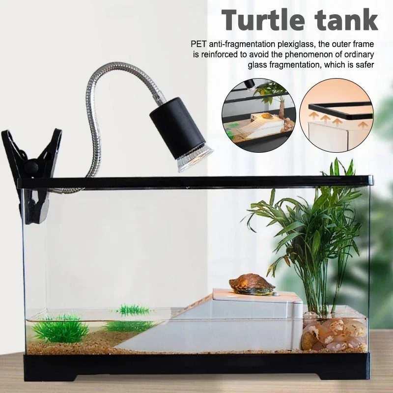 30.5*16.3*18cm High Definition Transparent Fishbowl Acrylic Aquarium Tank PET Anti Drop Fish Tank Aquarium Landscape Decoration