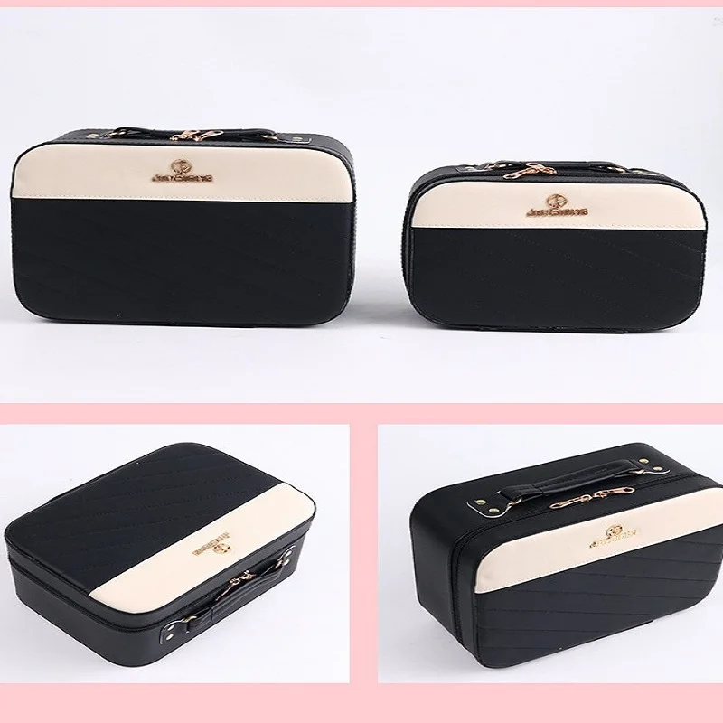 Large-capacity Cosmetic Bag PU Soft Waterproof High-color Cosmetic Case Multifunctional Skincare Organizer Makeup Bag Wholesale