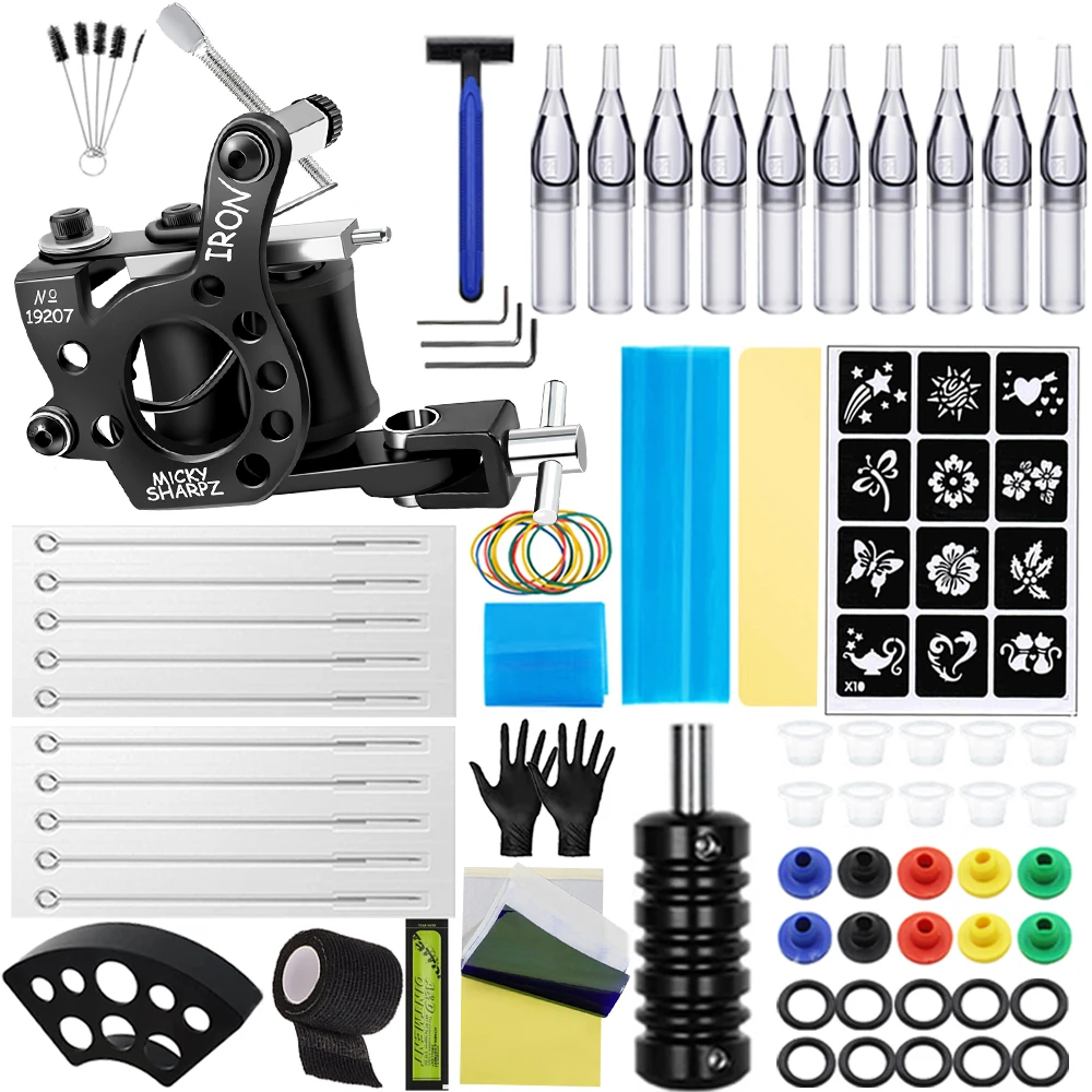 

Gakonp Beginner Tattoo Machine Kit Professional Coil Tattoo Gun Set with Tattoo Needles Tattoo Accessories Supplies