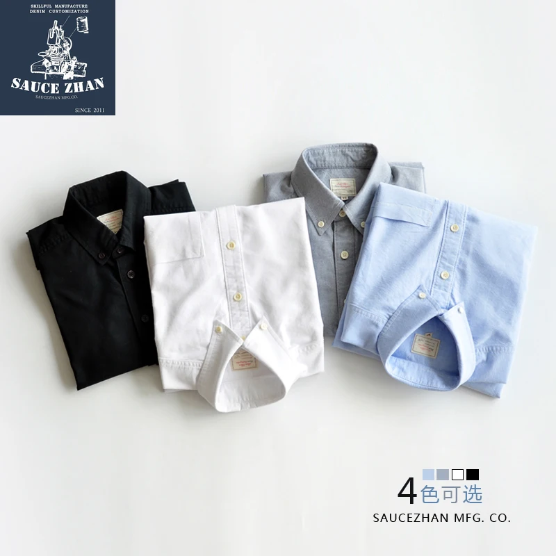 SauceZhan Cotton Long Sleeve Men Shirt
