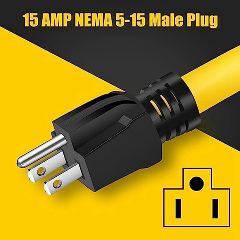 RV 트레일러 캠핑카 미국 플러그 내구성 전원 공급 장치, 30A  110V RV 어댑터 코드, 30A  15A NEMA 5-15P 수-TT-30R 암 전원 공급 장치