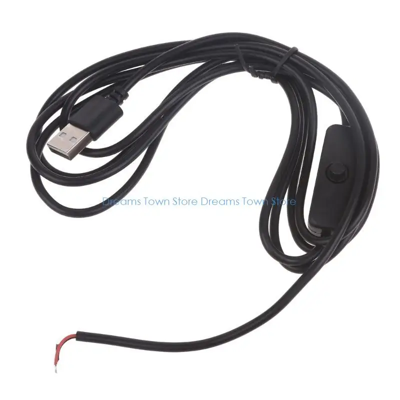 HX6A 홈 오피스 및 DIY 프로젝트용 신뢰할 수 있는 USB LED 스트립 조명 인라인 On/Off 스위치 케이블 USB 전원 케이블 195cm/6.4ft
