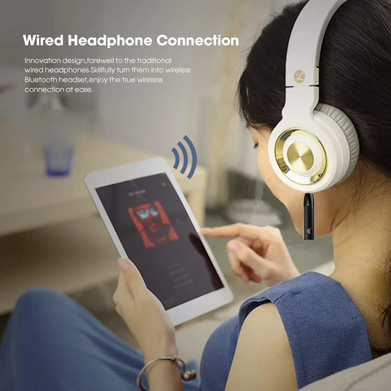 3.5mm Bluetooth-compatible 5.0 Receiver Wireless Jack Receiver Handsfree Stereo Audio Adapter For Car AUX Headphones Speaker