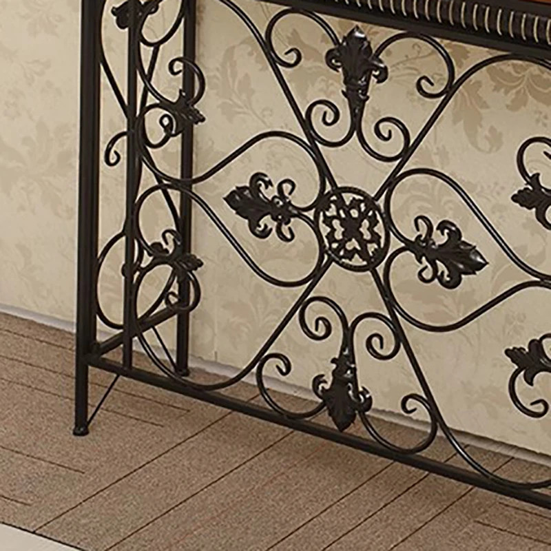Tavolo consolle stretto europeo Ingresso portico Tavolo consolle bellezza americana Tavolo eclettivo rustico Salone Maison Mobili per la casa - immagine 3