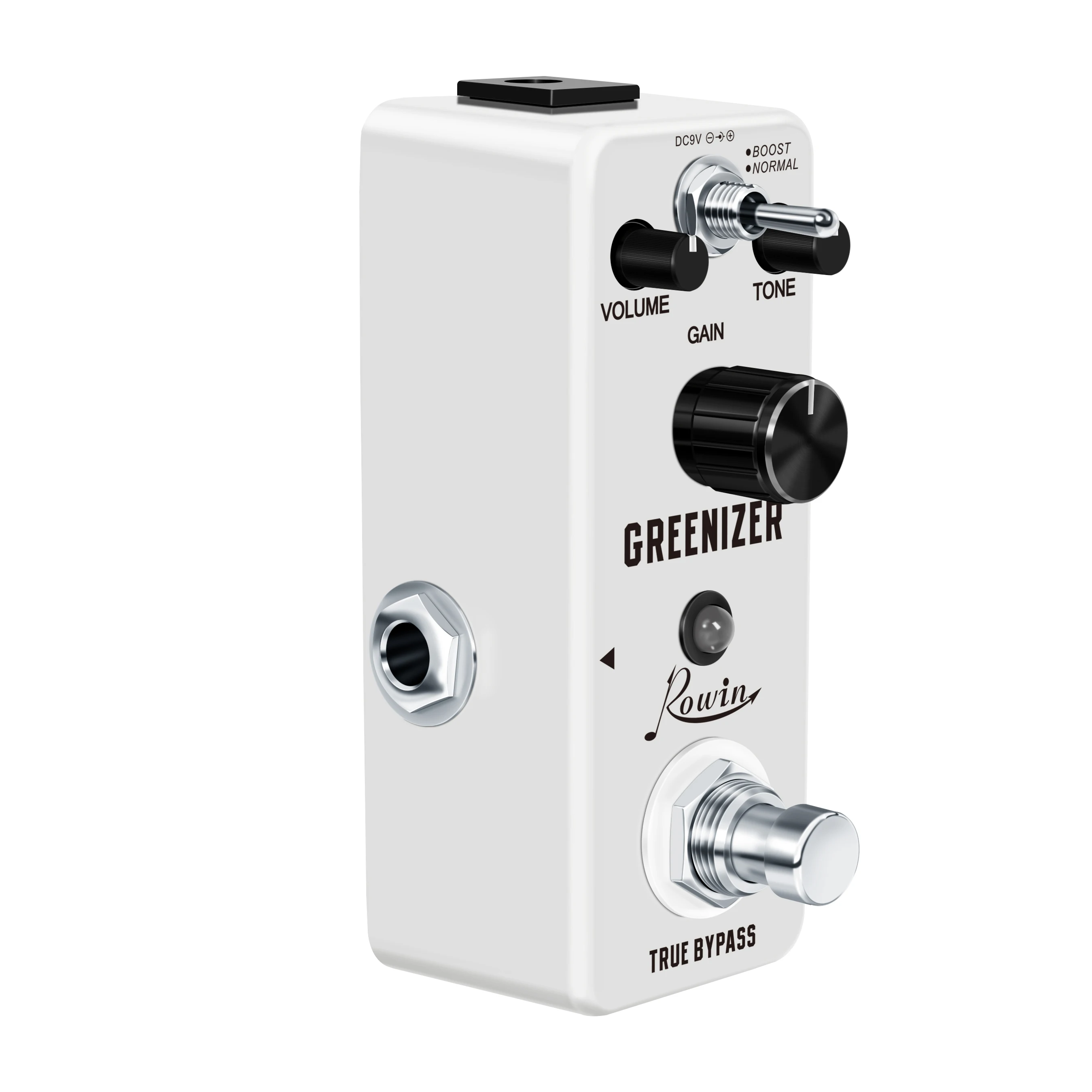 Rowin Pedal Overdrive Greenizer Vintage Guitar Effects TS808 Pedal Mini Size True Bypass LEF-323 Effector Metal Shell White