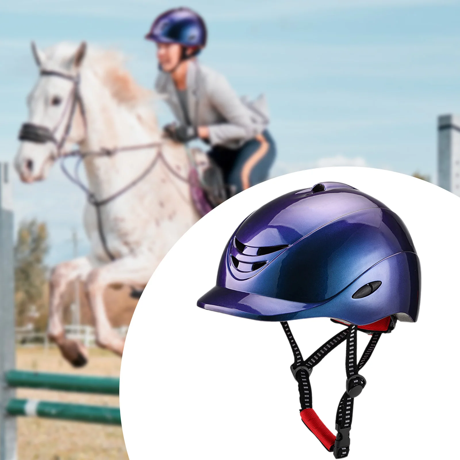 Unisex Equestrian Hat, Men Women Equestrian Hat, Horseback Rriding Hat, Compact Portable Adjustable Gifts for Men and Women 4