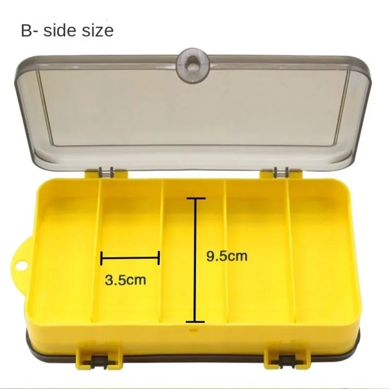 Double Sided Tackle Box 24-36 Compartments Portable Fishing Box with Adjustable Dividers for Easy Bait & Lure Organization ABS