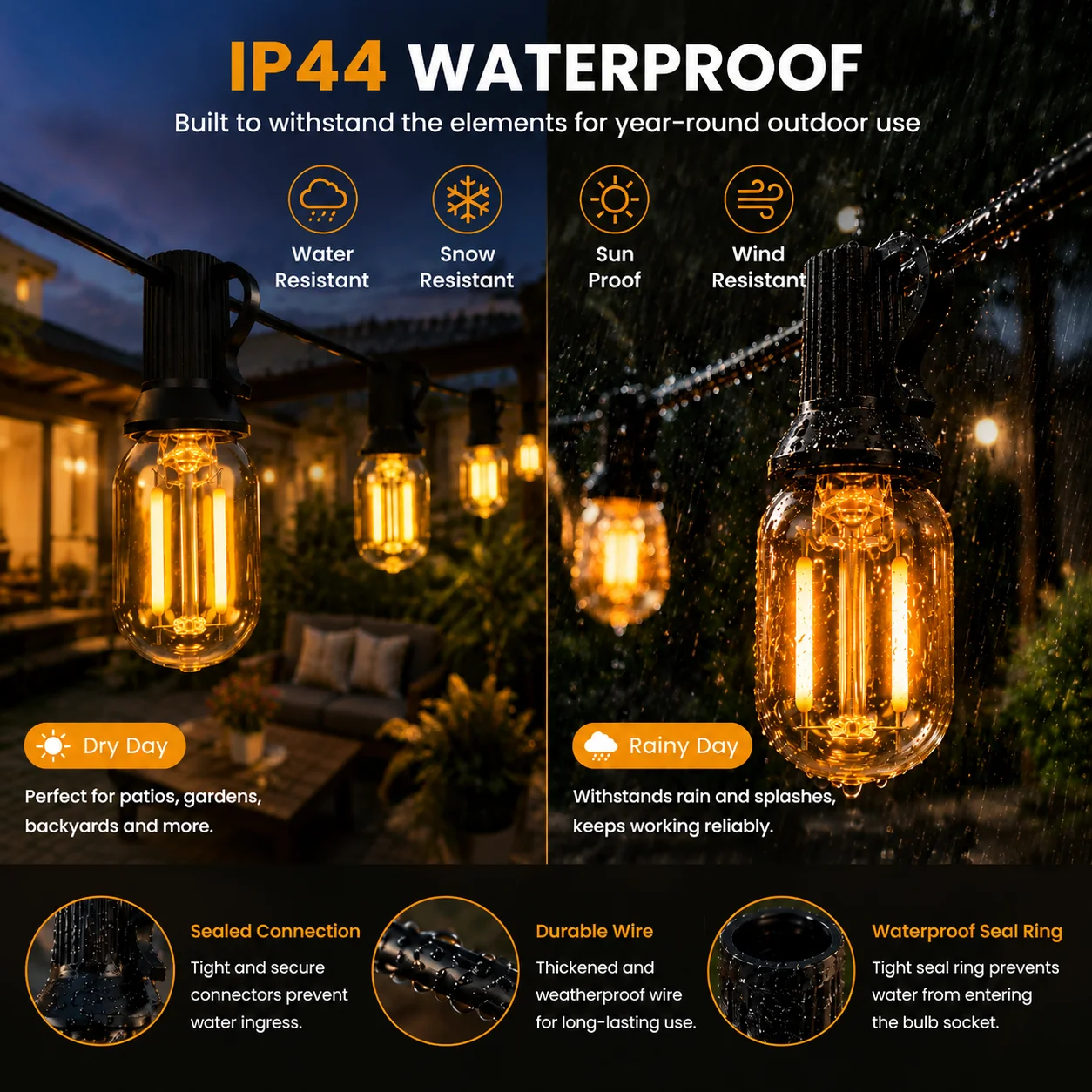 Amber Patio Lights 3