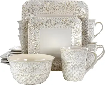 Ivory Lotus Dinnerware Set 1