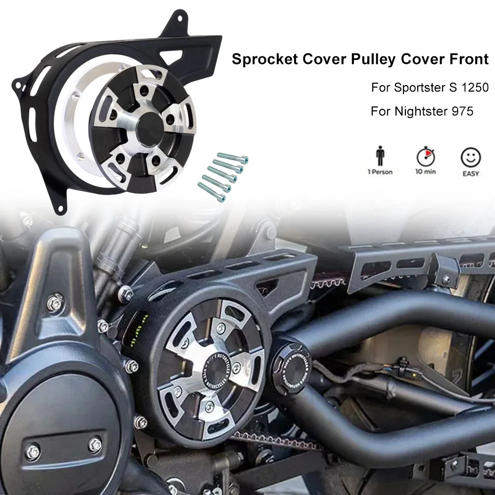 Moto Posteriore Sinistro Pignone Puleggia Di Trasmissione Protezioni Motore Per Sportster S 1250 Rh1250 Nightster 975 Rh 975 2022 2021
