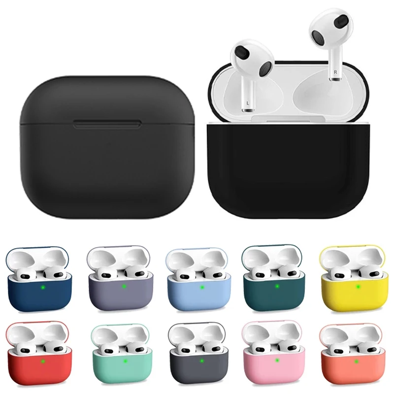 Custodia Protettiva In Silicone Morbido A 8 Colori Per Custodia Apple Airpods 3Nd Generation Custodia Airpods Custodia Per Cuffie Per Airpods 3 Box Ca