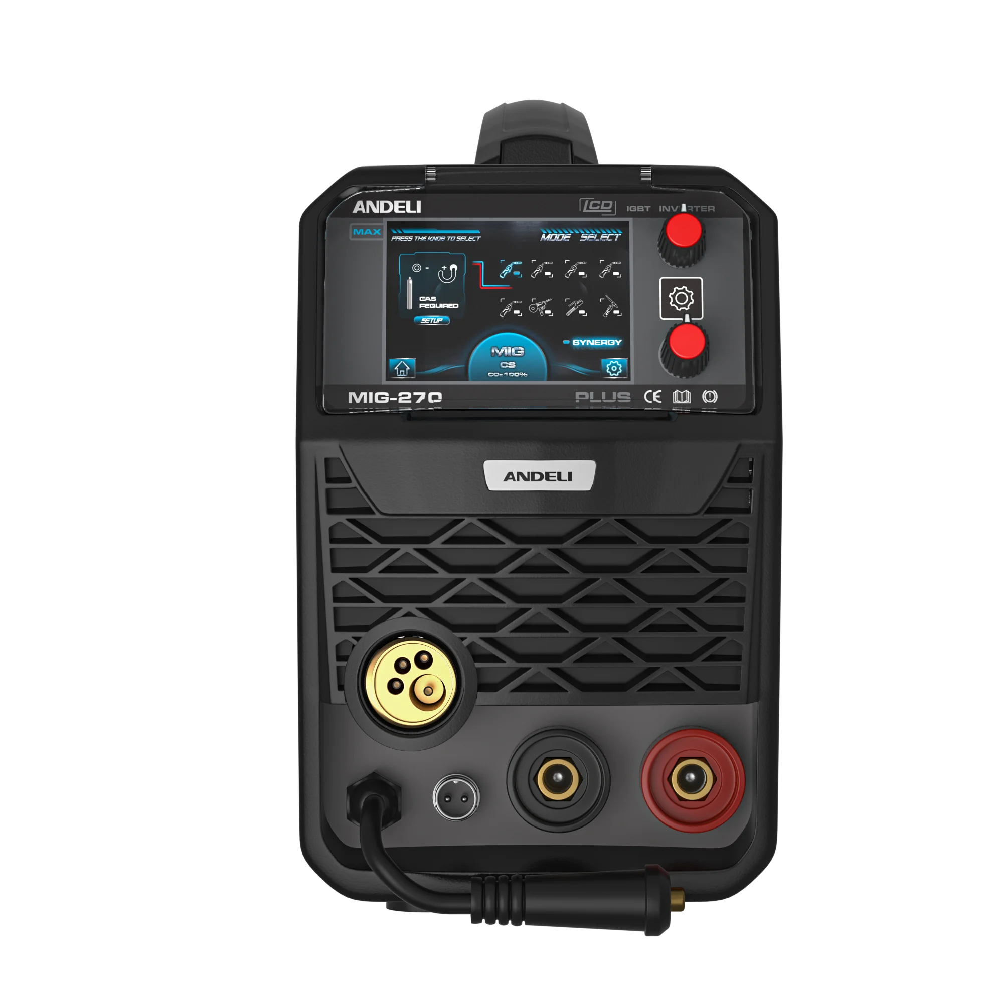 ANDELI 110V 220V New LCD MIG-270 MIG ALUMINIUM Welding Machine